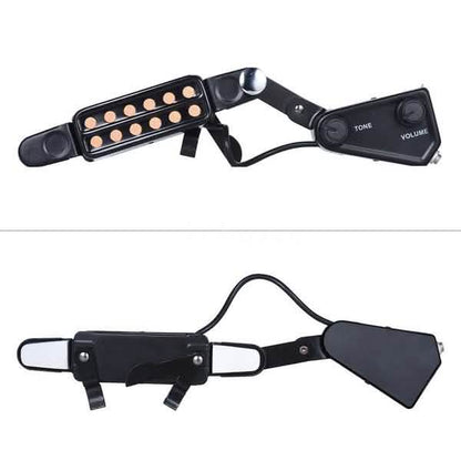 Music Tools 12-hole Acoustic Guitar Sound Hole Pickup Magnetic Transducer with Tone Volume Controller Audio Cable