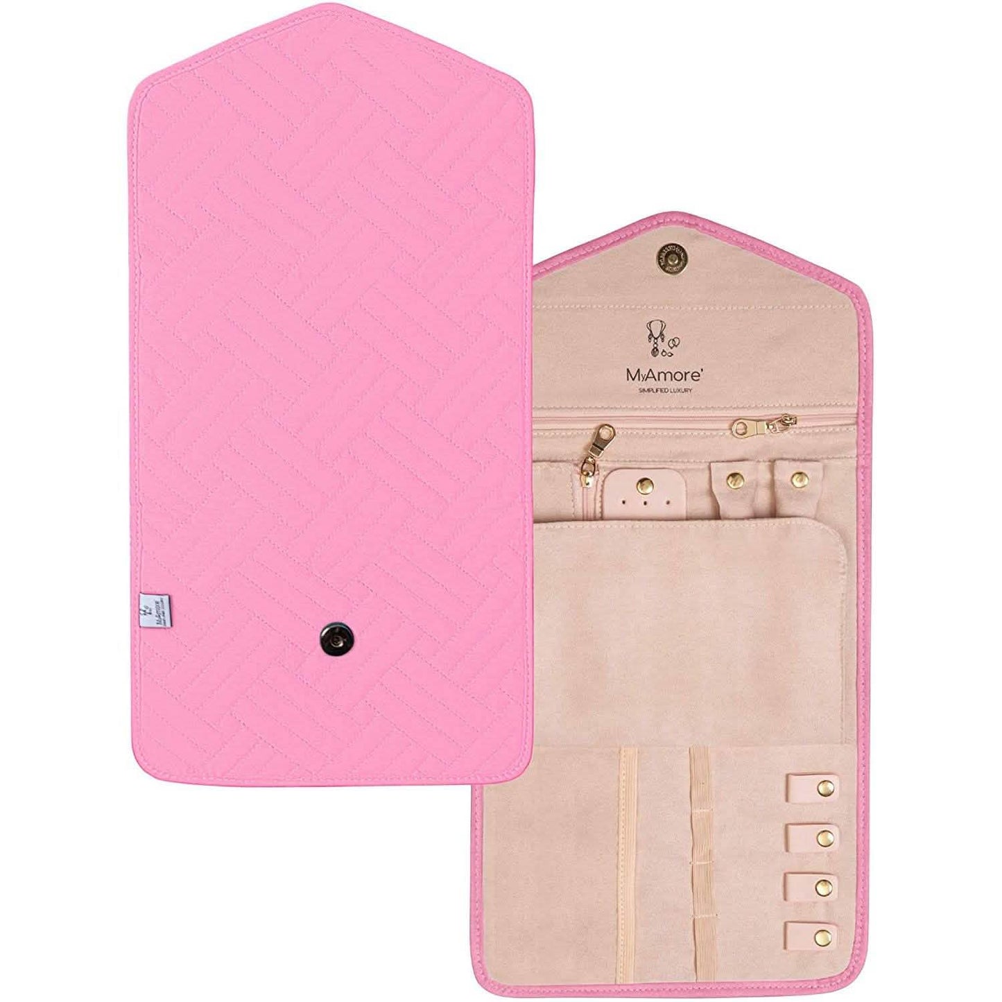 MyAmore' Jewelry Roll Travel Case
