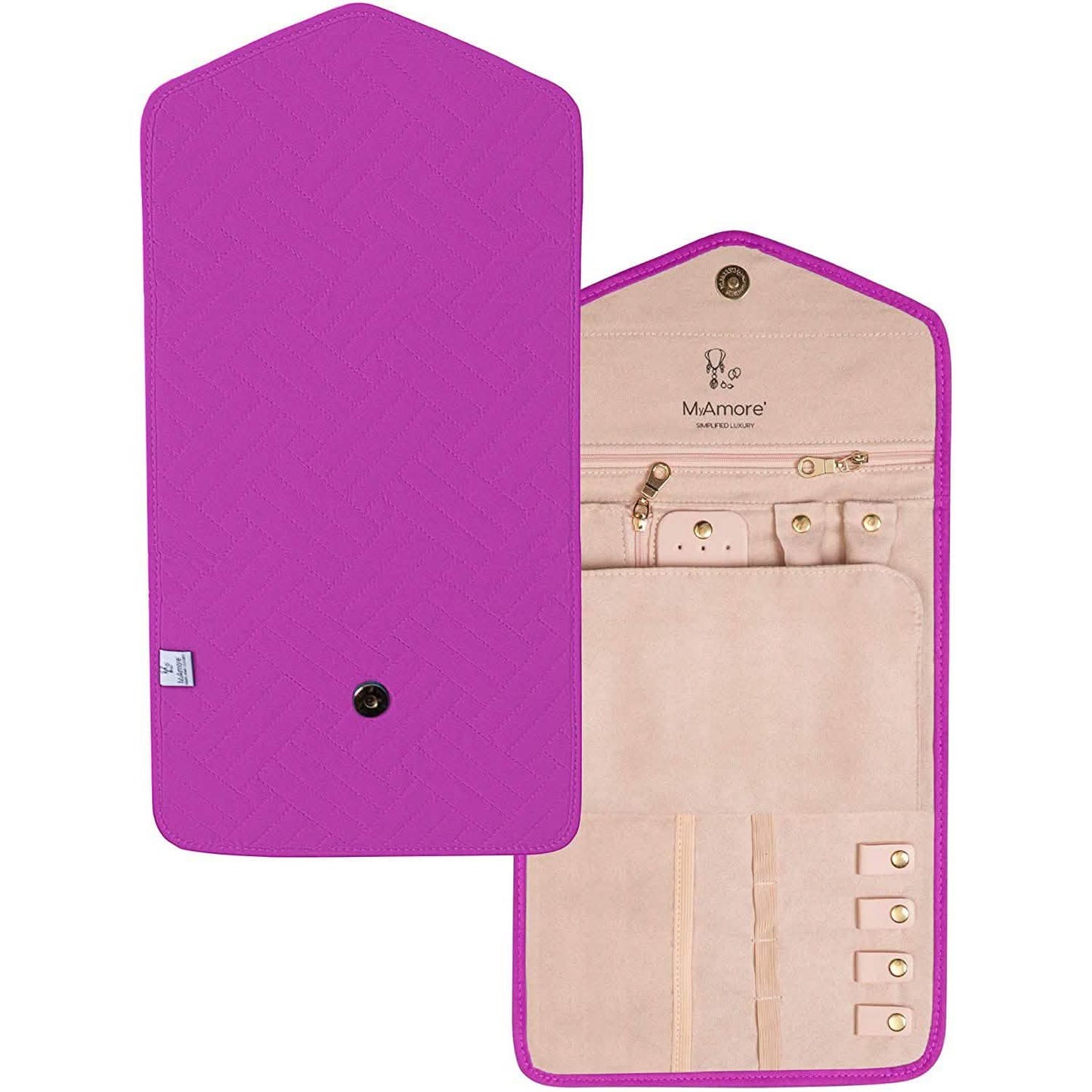 MyAmore' Jewelry Roll Travel Case