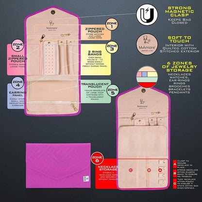 MyAmore' Jewelry Roll Travel Case
