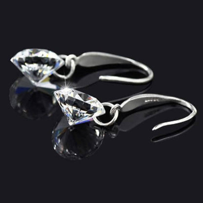 Naked Drill Swarovski Crystal Hook Earrings