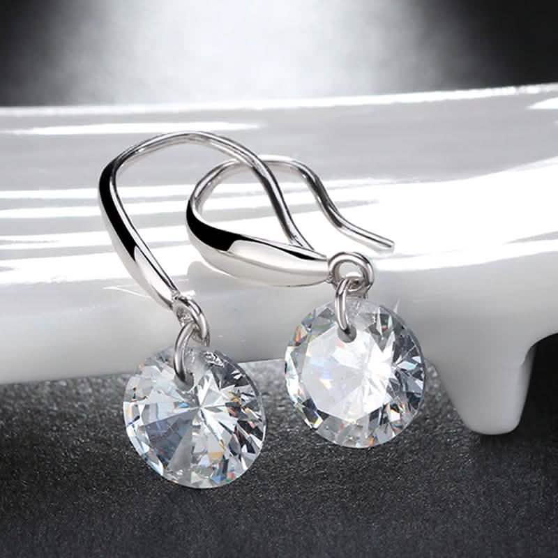 Naked Drill Swarovski Crystal Hook Earrings