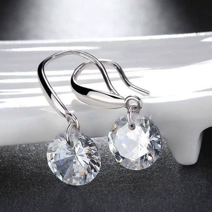 Naked Drill Swarovski Crystal Hook Earrings