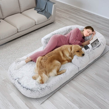 Napping Human-Sized Dog Bed Machine Washable Zipped Removable Cover