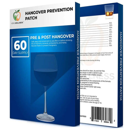 Natural Hangover Patches 60 Day Supply