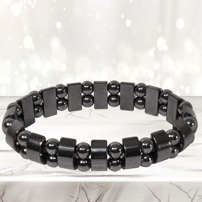 Natural Magnetic Hematite Stretch Bracelets For Men and Women