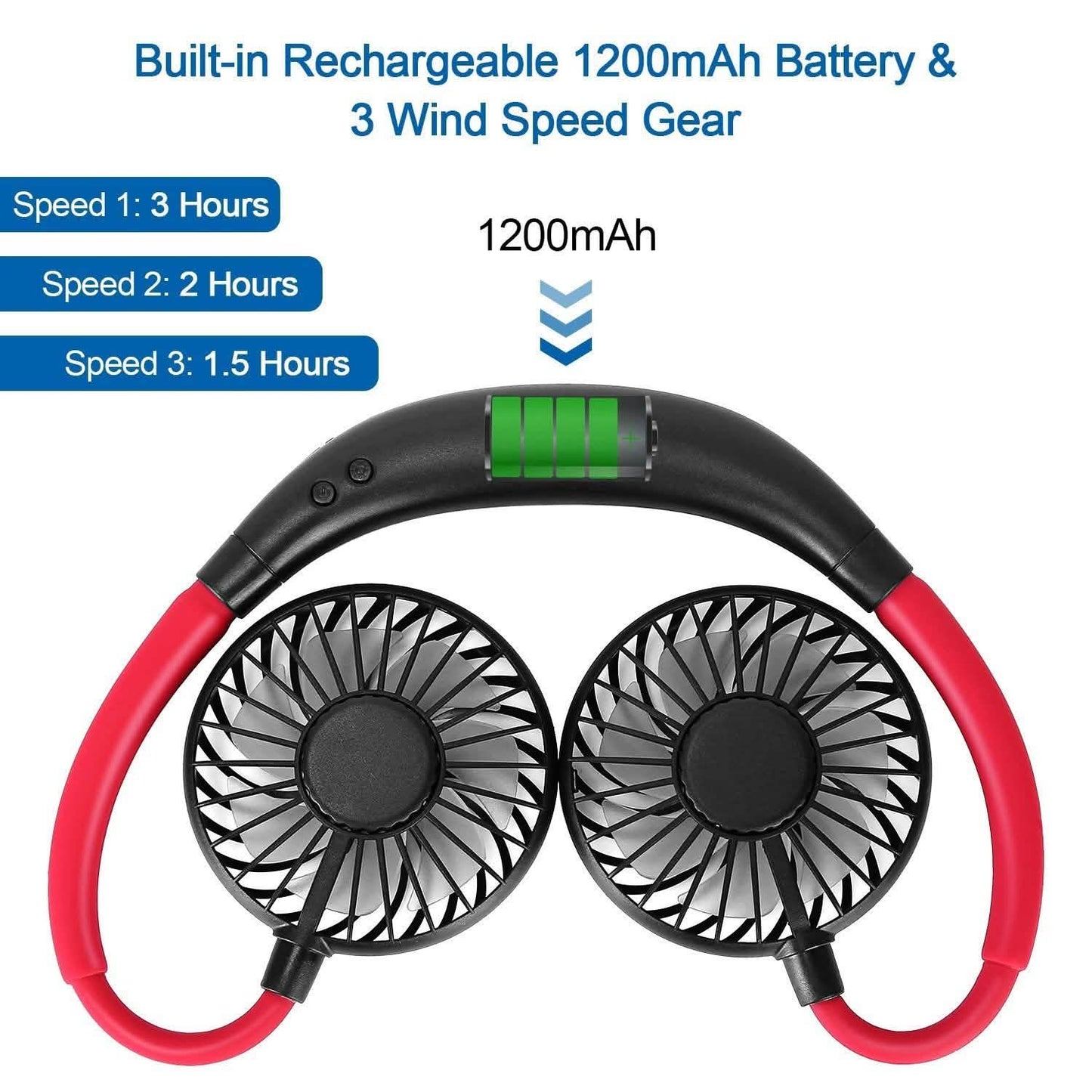 Neck Hanging Fan Hand Free Portable