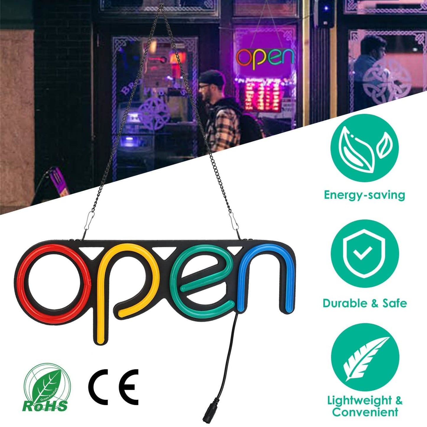 Neon Open Sign Light