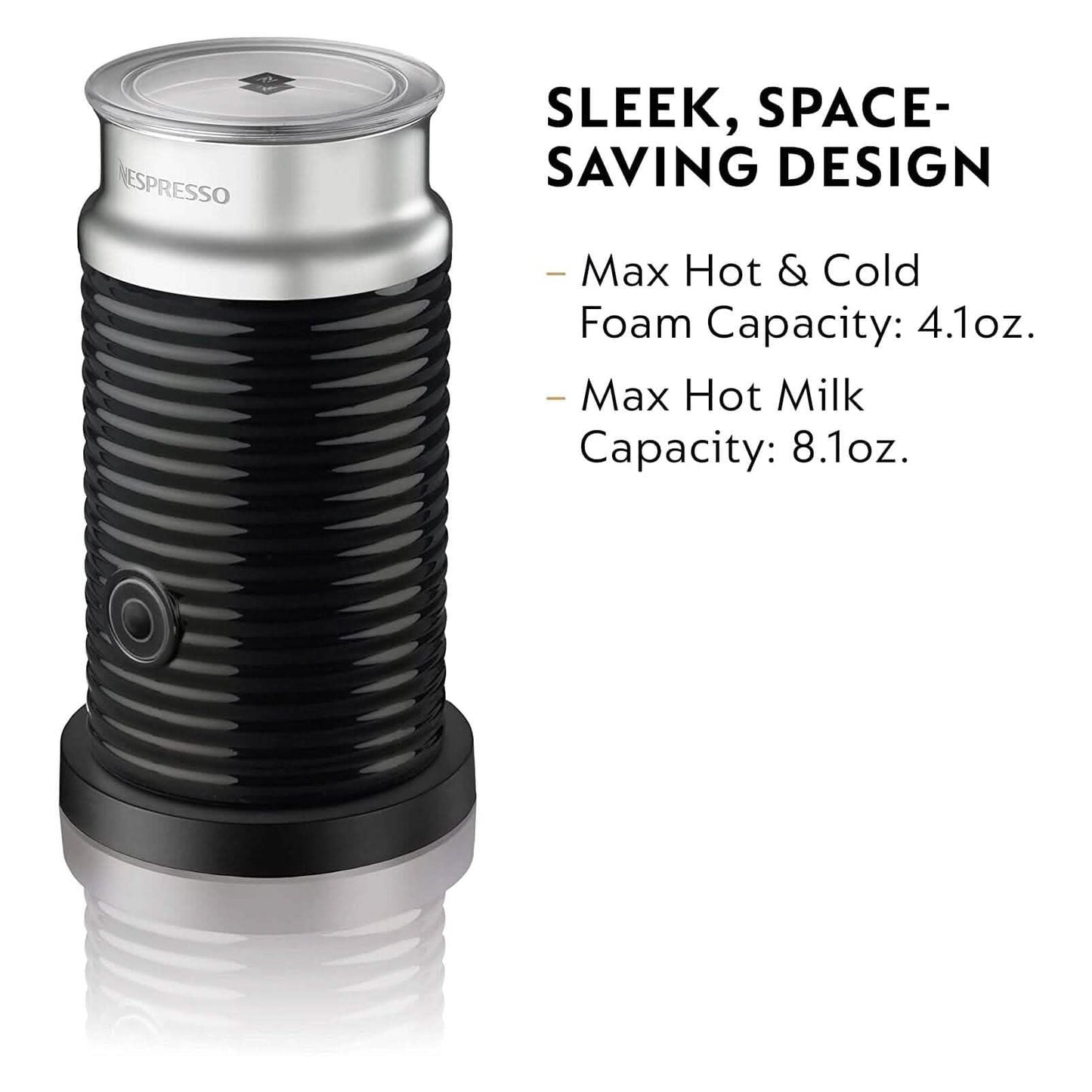 Nespresso Aeroccino3 Milk Frother, One Size, Black