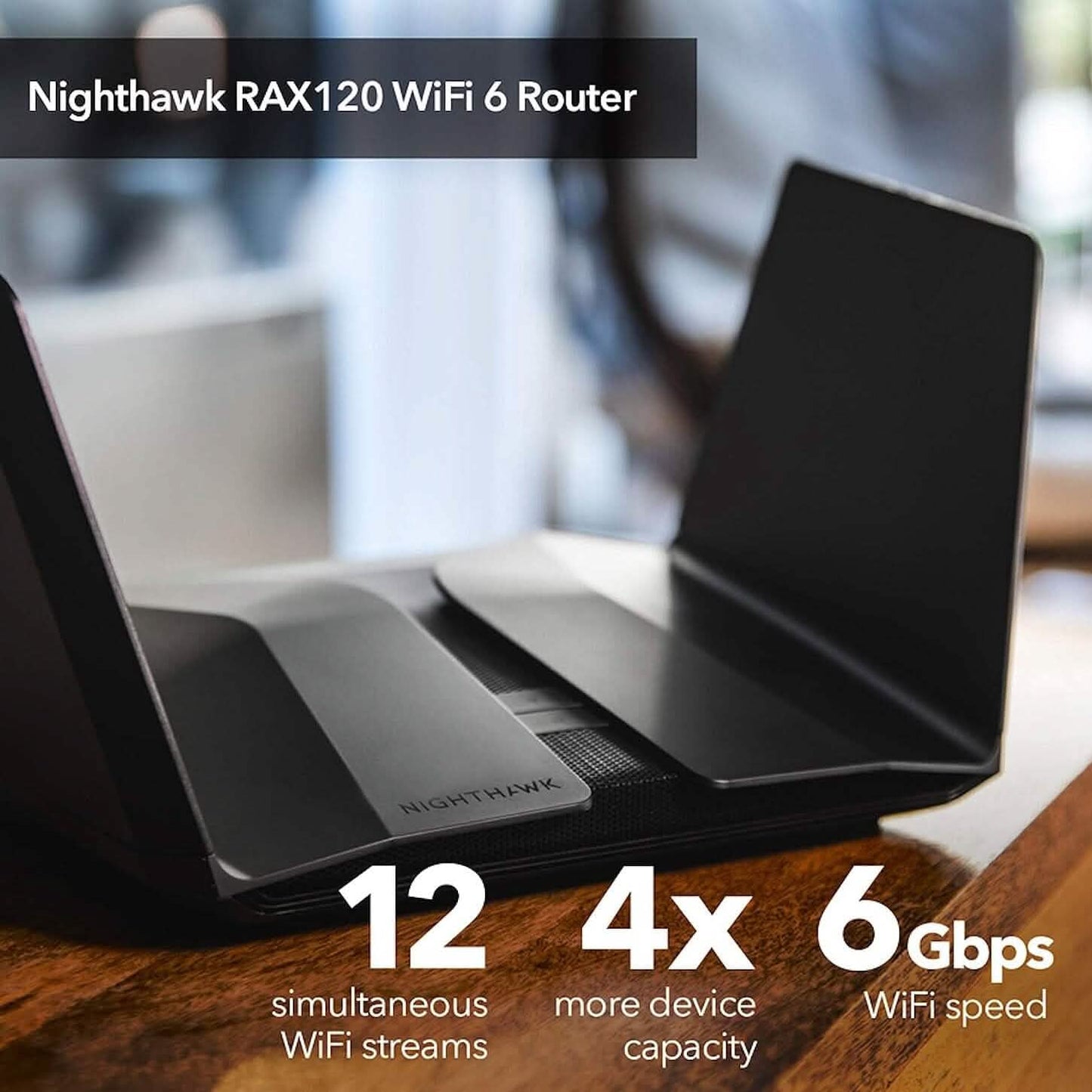 Netgear Nighthawk WiFi 6 (RAX120) AX6000 12-Stream Dual-Band Gigabit Router (Refurbished)
