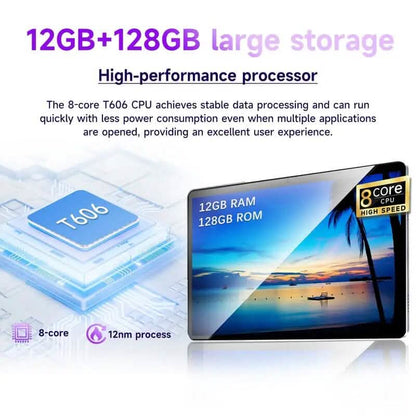 Android 14 Tablet 10.1" 12GB RAM 128GB ROM with Keyword and Mouse