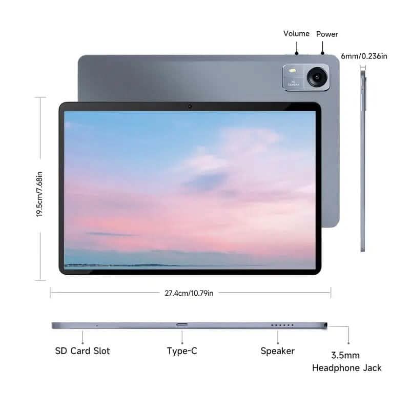 Android 14 Tablet 10.1" 12GB RAM 128GB ROM with Keyword and Mouse