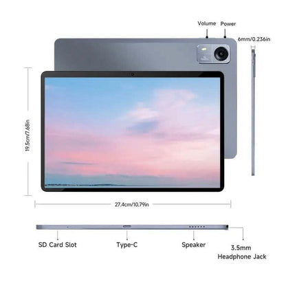 Android 14 Tablet 10.1" 12GB RAM 128GB ROM with Keyword and Mouse