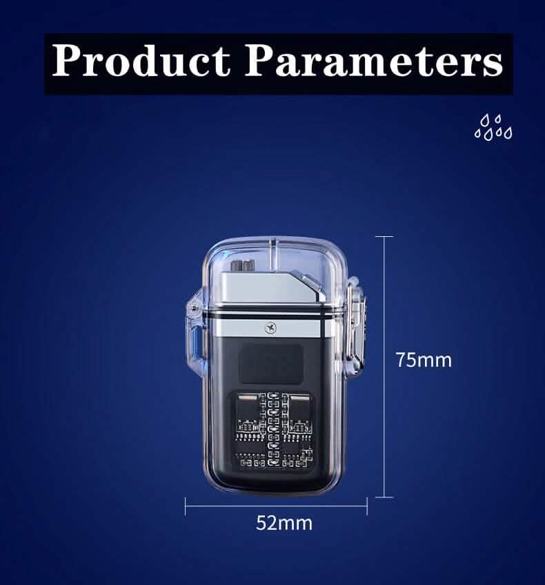 New Pulse Plasma Double Arc Lighter Type-C Rechargeable Transparent Shell