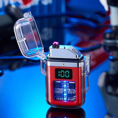 New Pulse Plasma Double Arc Lighter Type-C Rechargeable Transparent Shell