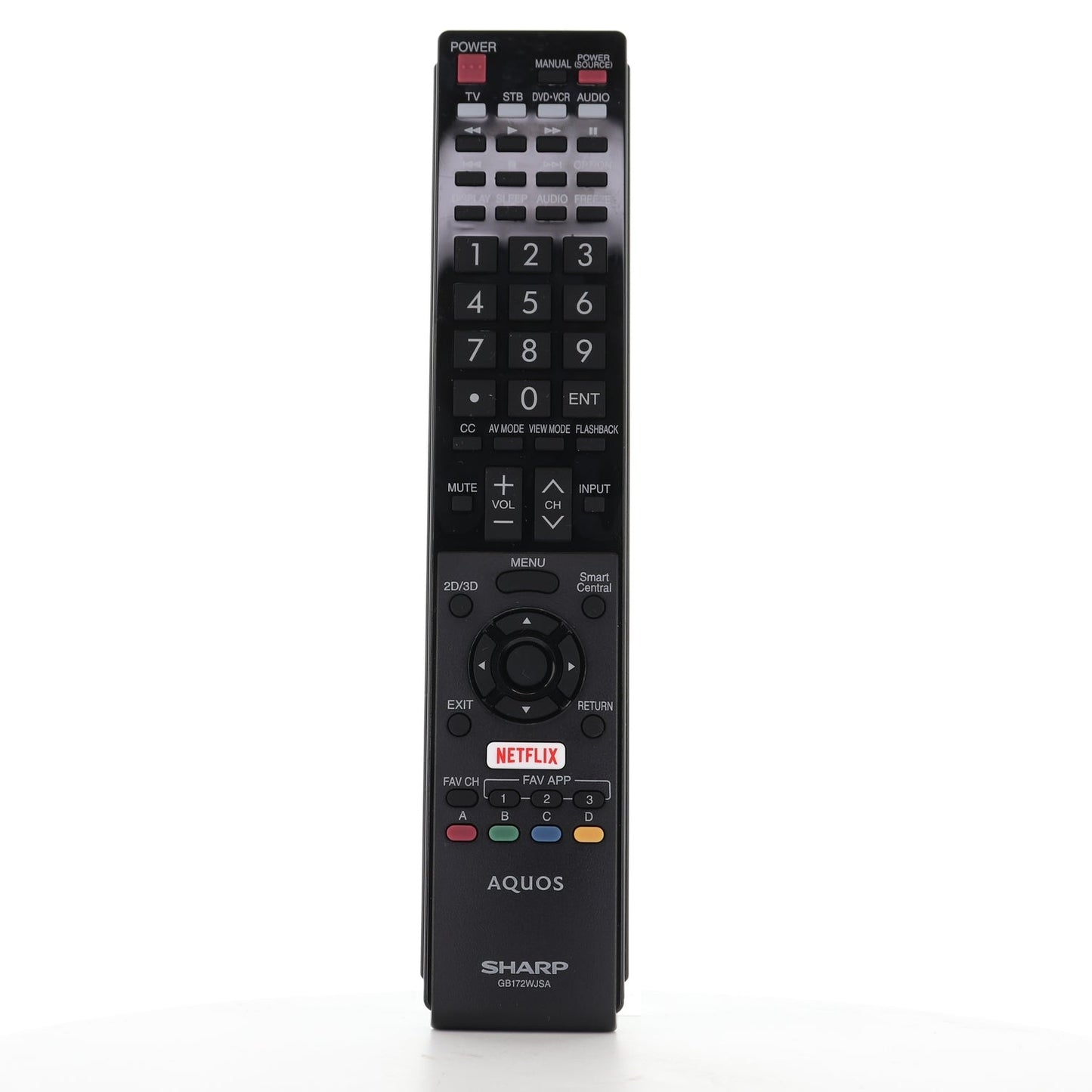 Sharp GB172WJSA Aquos TV Remote Control | Netflix | IR - RRMCGB172WJSA