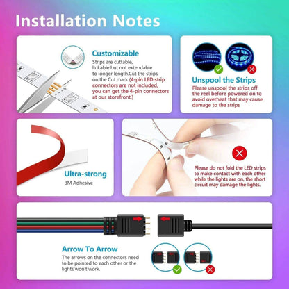 Nexillumi 132 Ft. Color Changing RGB LED Lights