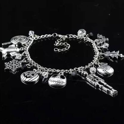 Nightmare Before Christmas Jack Skellington Sally Gothic Bracelet