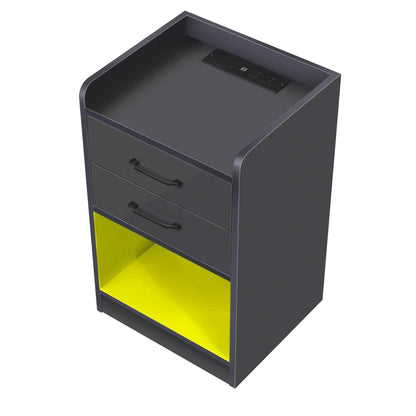 Nightstand with Charging Station and LED Lights