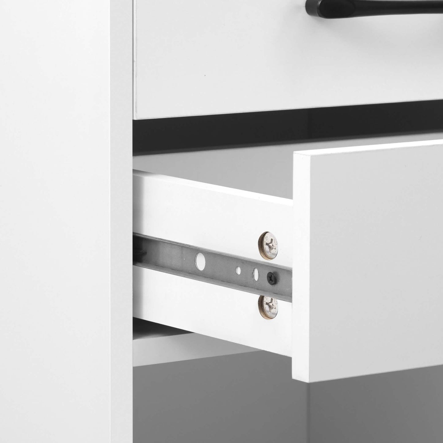 Nightstand with Charging Station and LED Lights