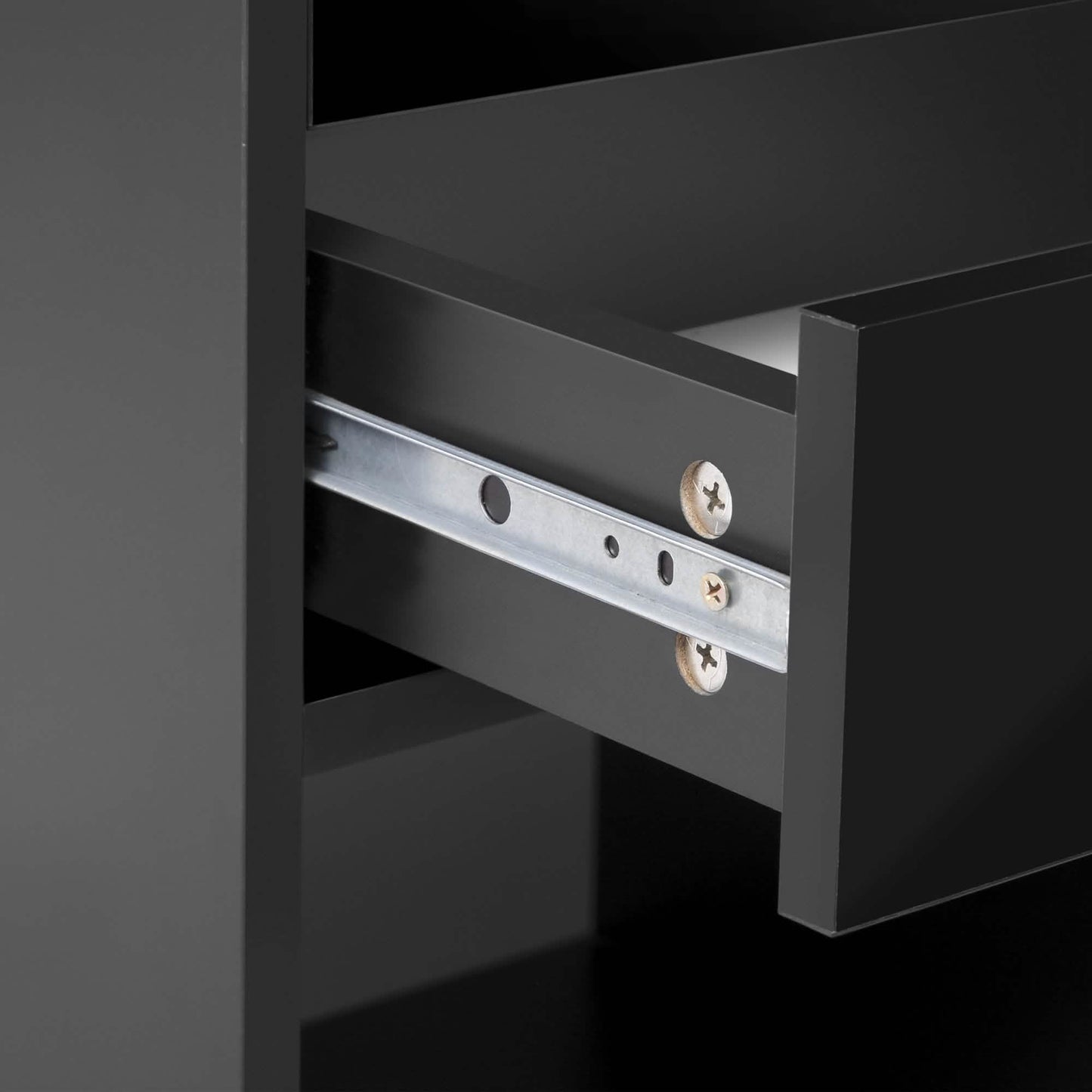 Nightstand with Charging Station and LED Lights