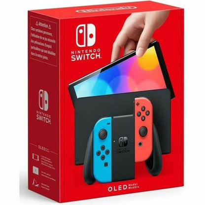 Nintendo Switch – OLED Model w/ Neon Red & Neon Blue Joy-Con (Refurbished)