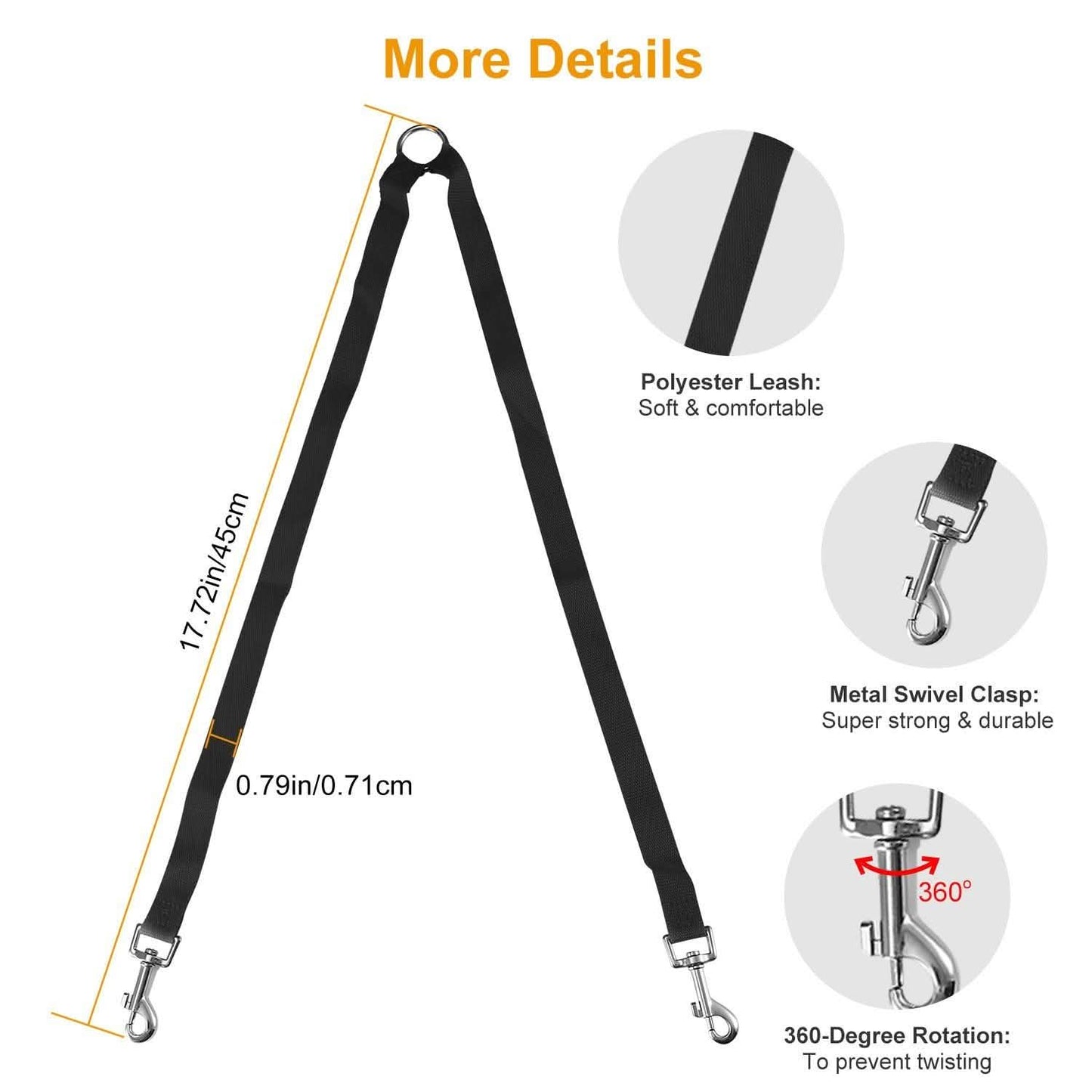No-Tangle Dual Dogs Leash