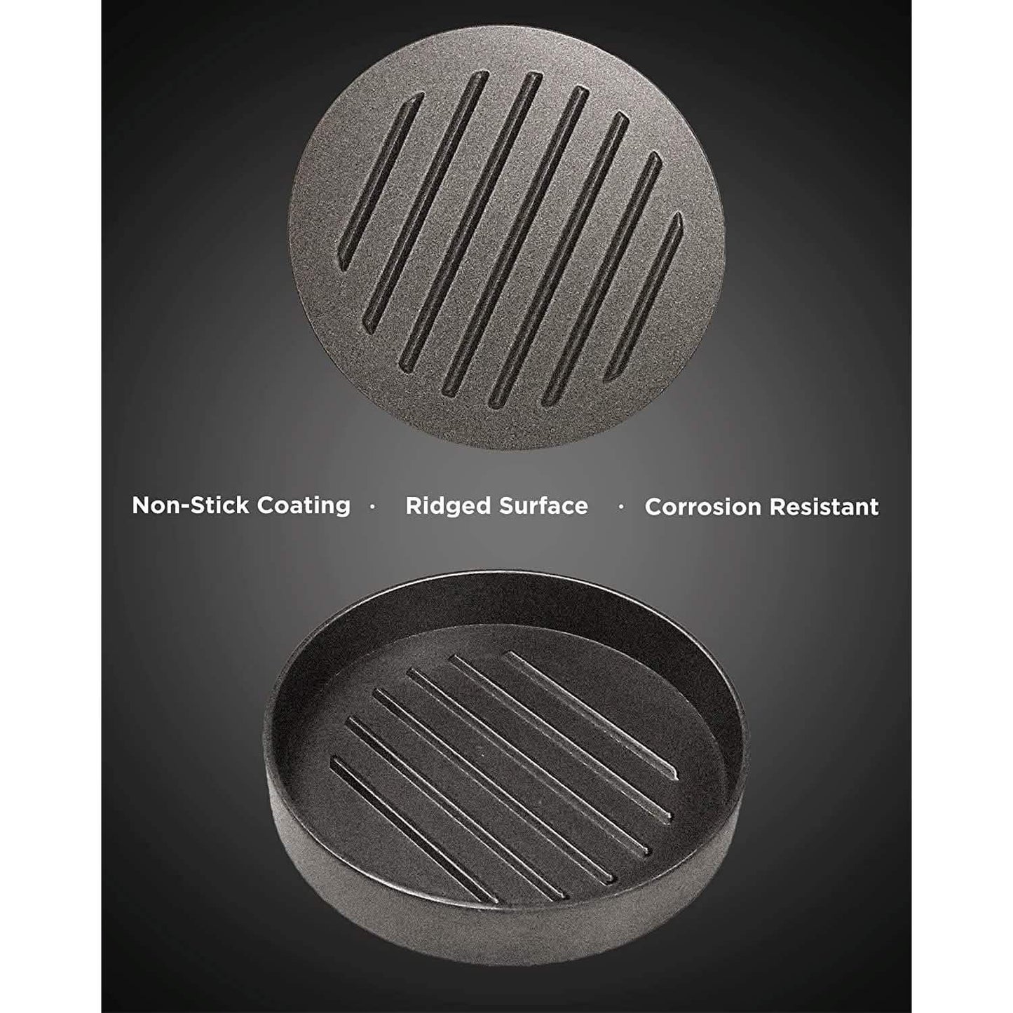 Non-Stick Aluminum Hamburger Press Patty Maker BBQ Burger Mold “Dad Grill Boss”
