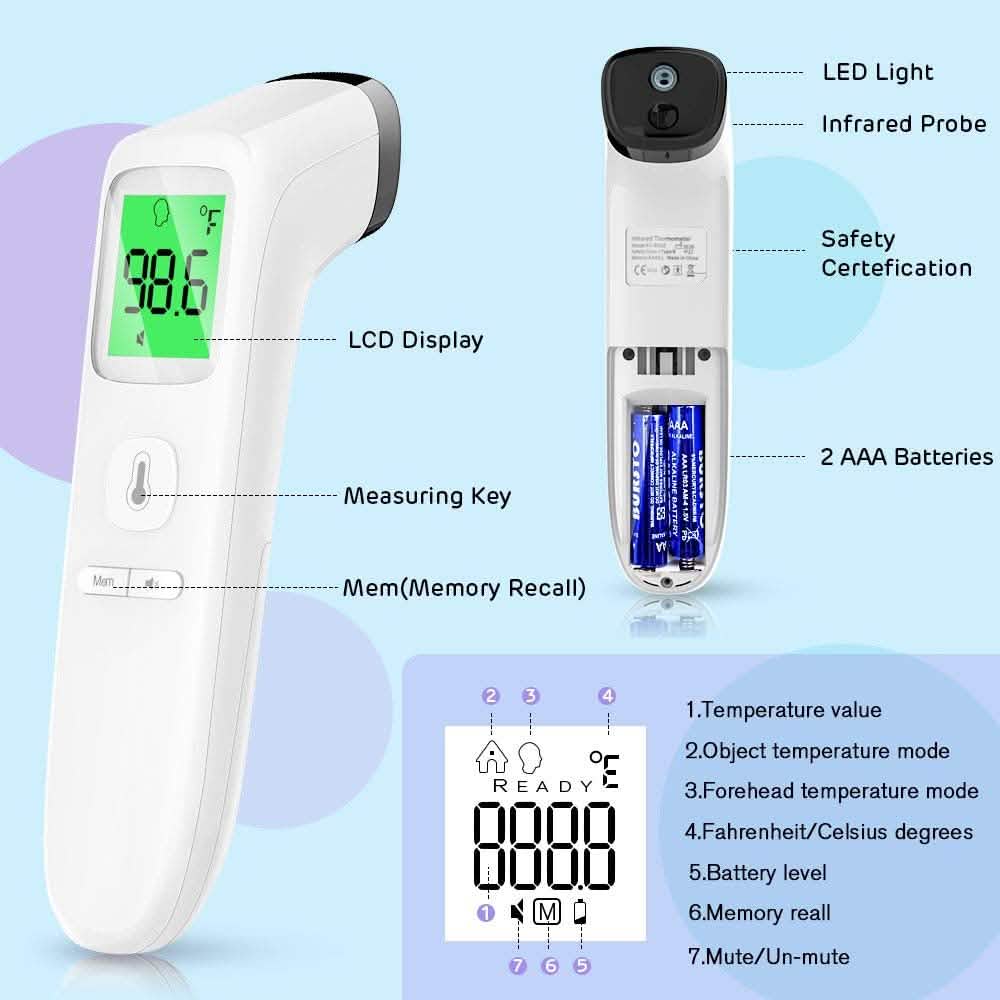 Non Touch Baby and Adults Forehead Thermometer