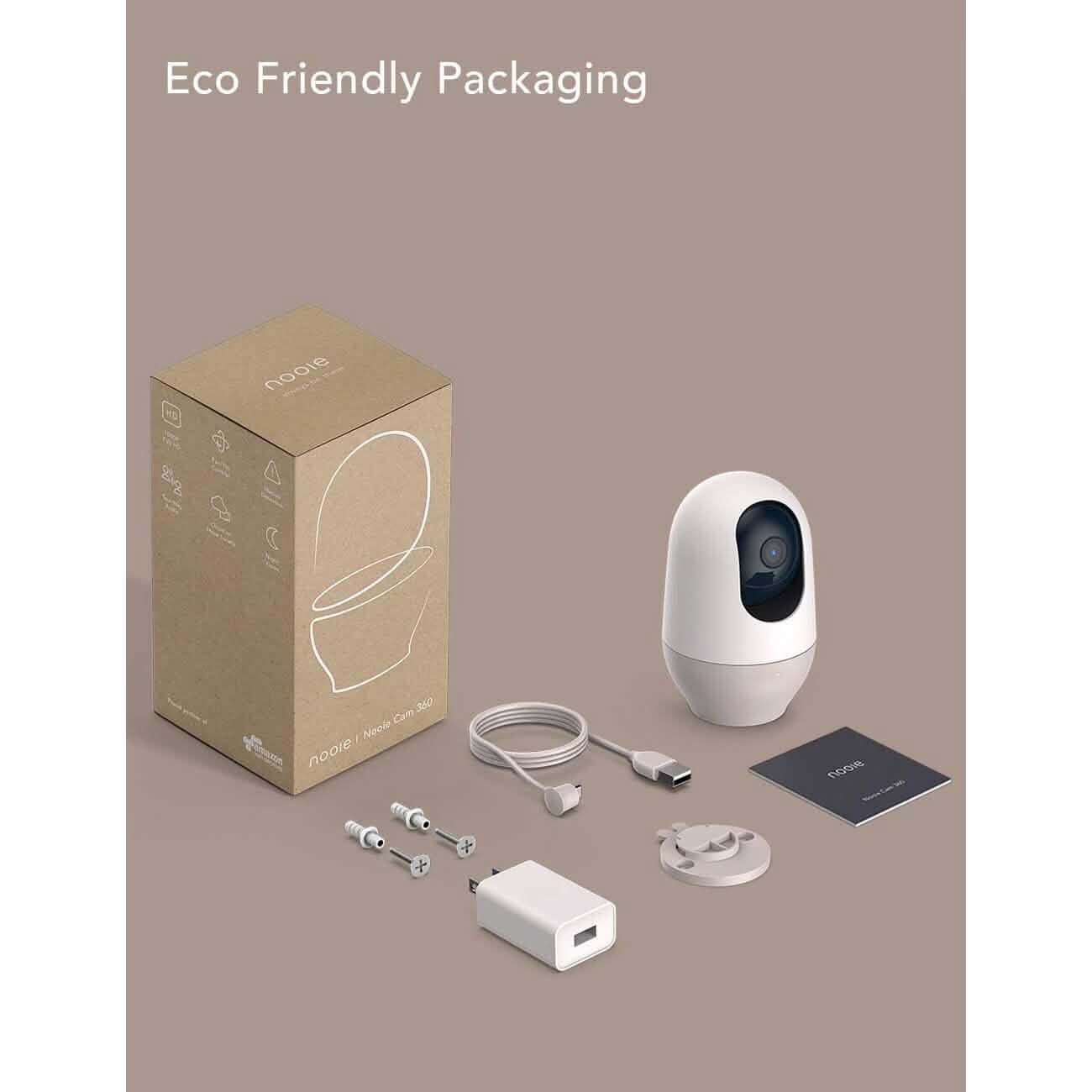 nooie 1080P Home Security Camera, Motion Tracking, Super IR Night Vision, Works with Alexa, Two-Way Audio, Motion & Sound Detection  (Refurbished)