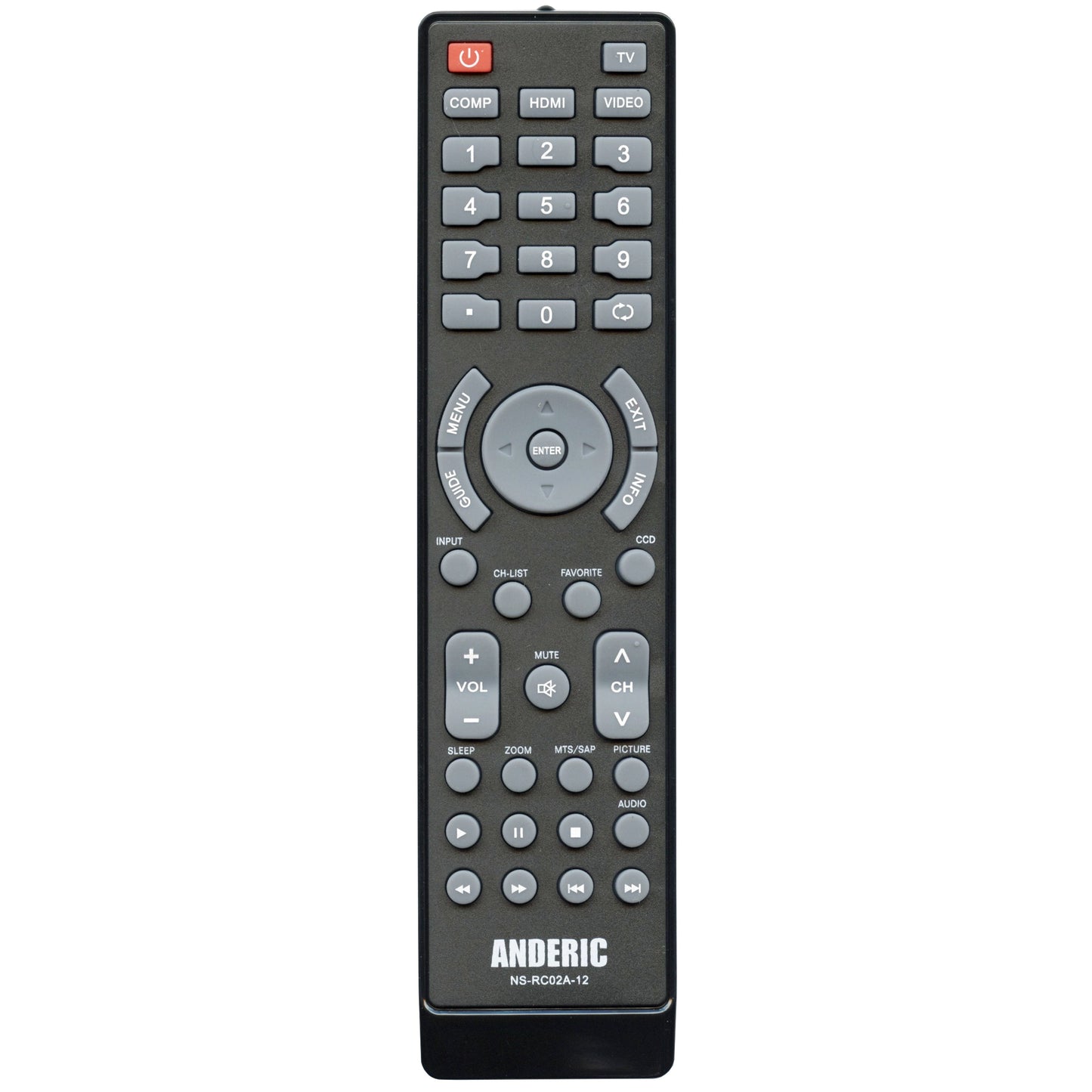 Anderic NSRC02A12 Replacement TV Remote Control for Insignia