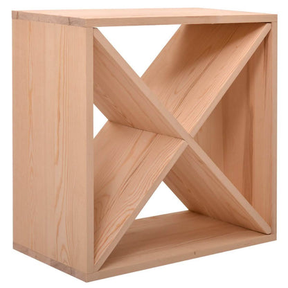 NuFazes 24 Bottles Holder Wine Rack Solid Wood Stackable Storage Cube Tabletop Champagne