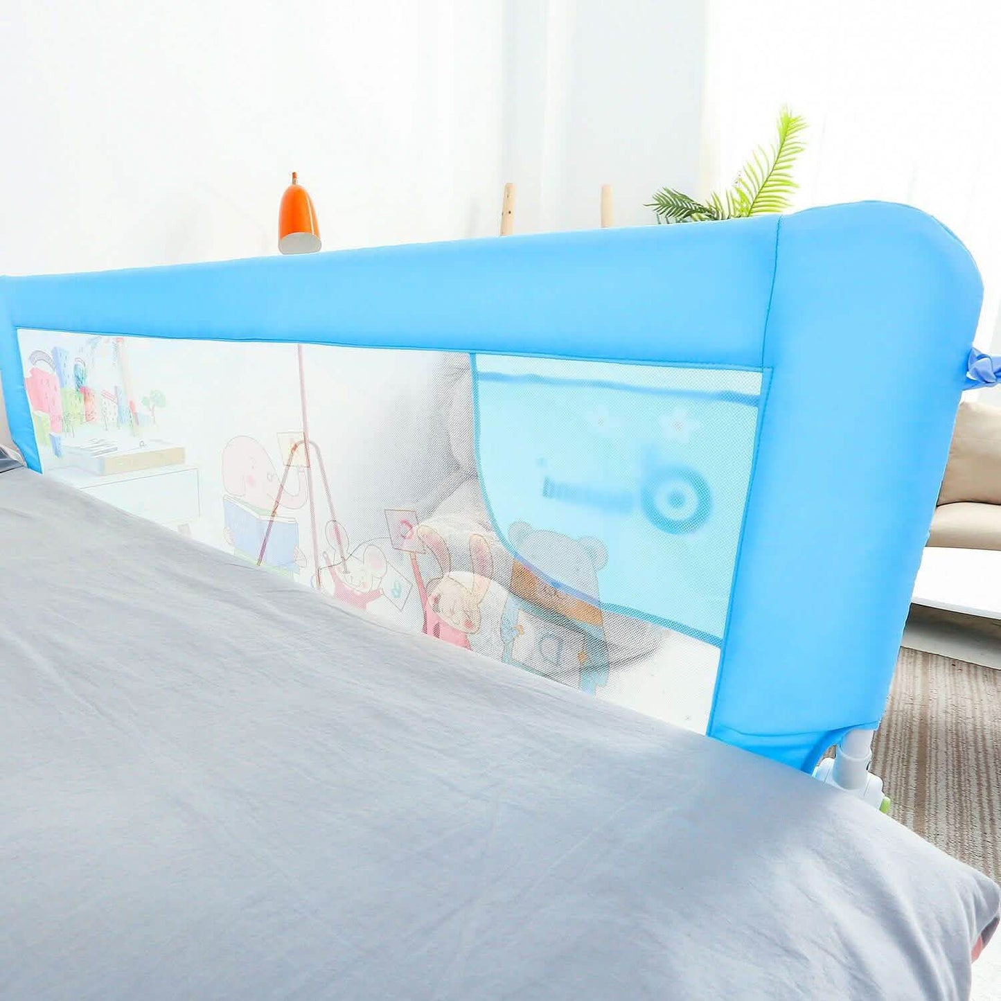 Odoland 180cm 71" Safety Bed Rail Anti Falling Guard Foldable Baby Child Toddler