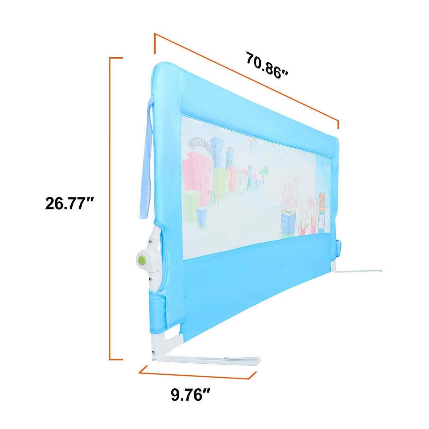 Odoland 180cm 71" Safety Bed Rail Anti Falling Guard Foldable Baby Child Toddler