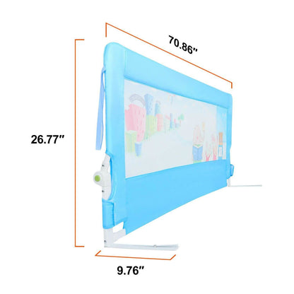 Odoland 180cm 71" Safety Bed Rail Anti Falling Guard Foldable Baby Child Toddler