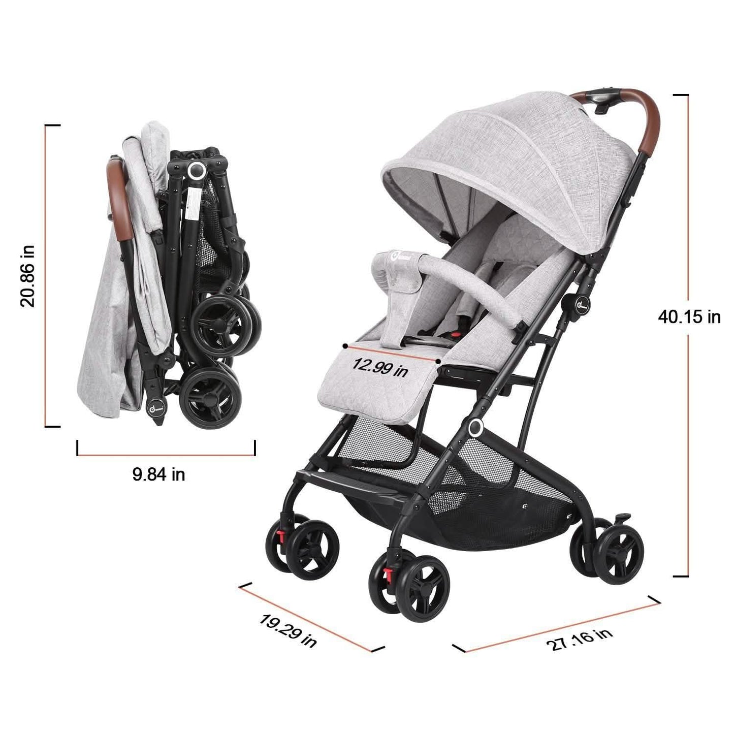 Odoland Lightweight Foldable Cynebaby Strollers for Infant
