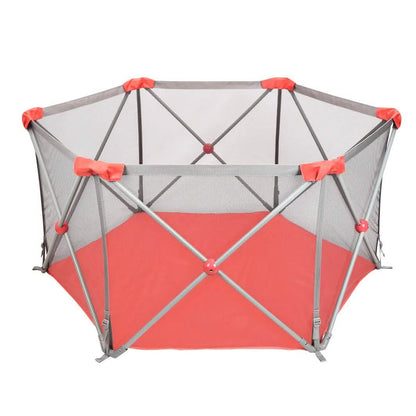 Odoland Safety Portable Playpen Infants Toddler Fence