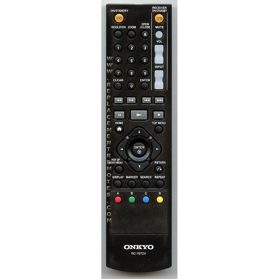 Onkyo RC787DV DVD Remote Control | RC-787DV
