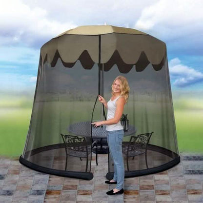 Outdoor 9-Foot Umbrella Table Screen