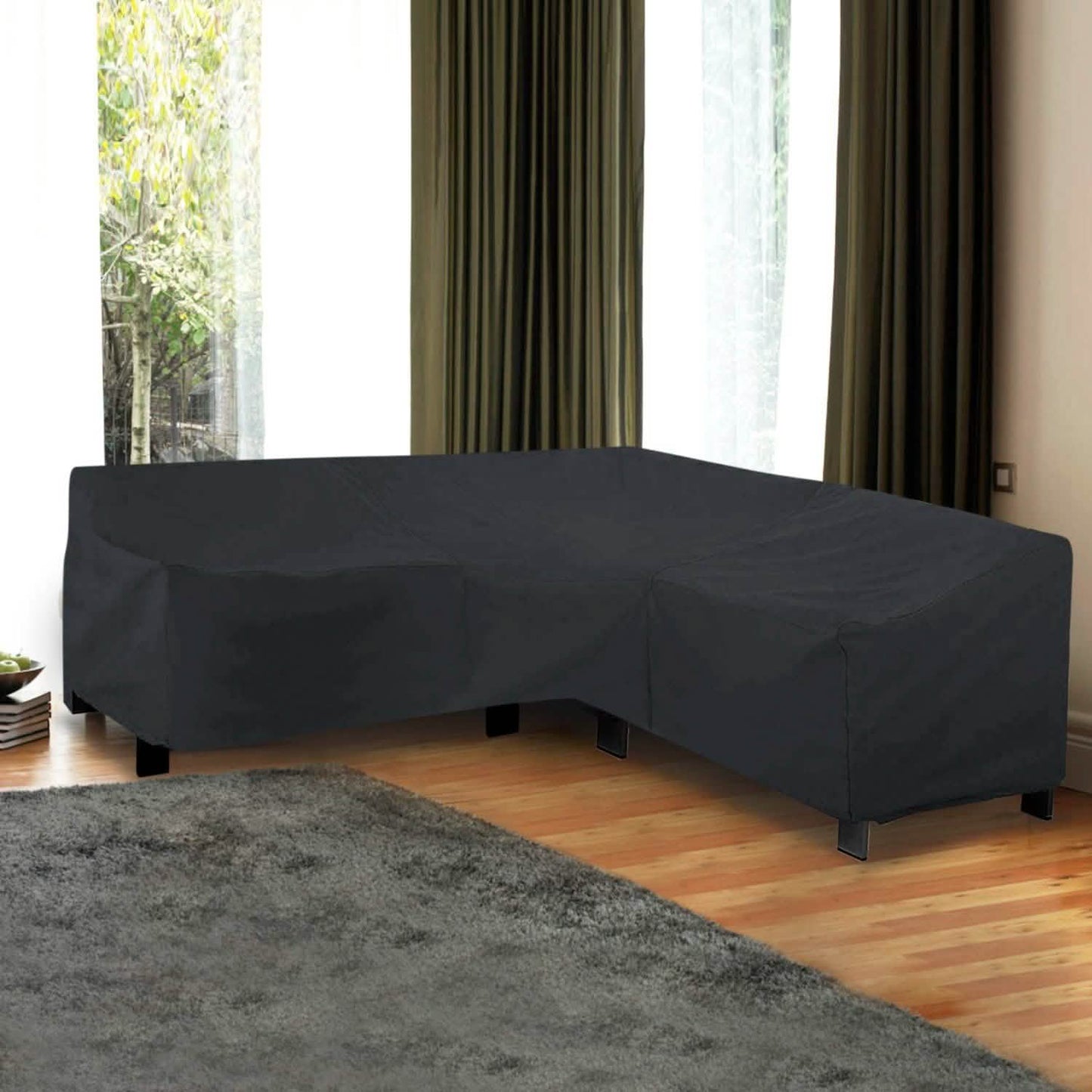 Outdoor L Shape Sofa Covers Water Resistant