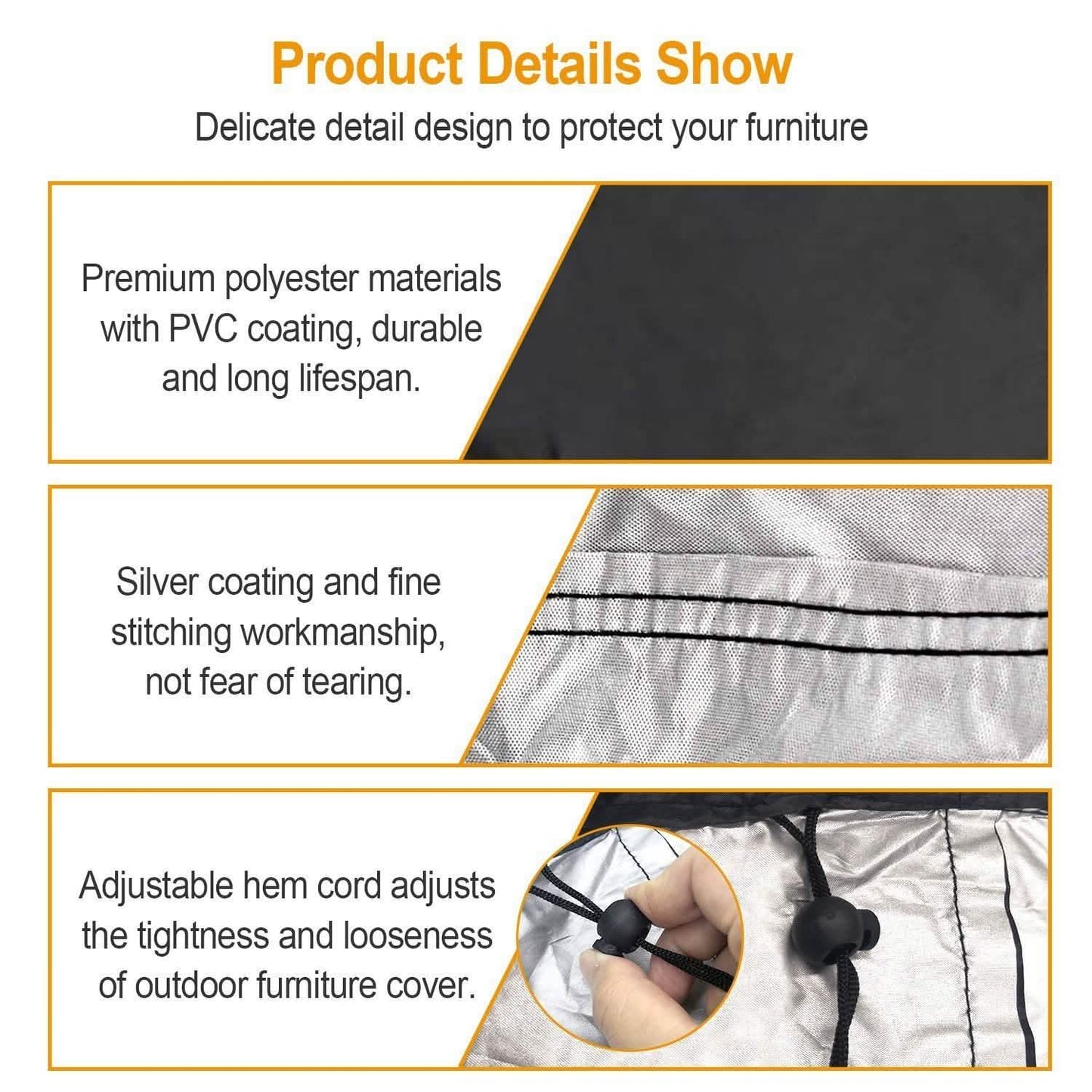 Outdoor L Shape Sofa Covers Water Resistant
