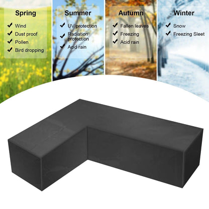 Outdoor L Shape Sofa Covers Water Resistant
