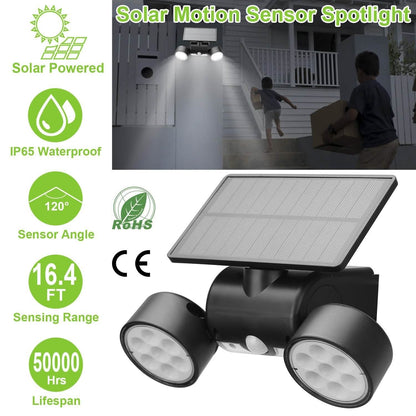 Outdoor PIR Motion Sensor Dusk To Dawn Solar Wall Lamps IP65 Waterproof