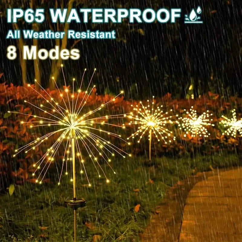 Outdoor Solar Garden Lights with 8 Lighting Modes