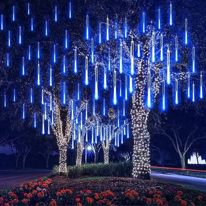 Outdoor Solar Meteor Christmas String Lights