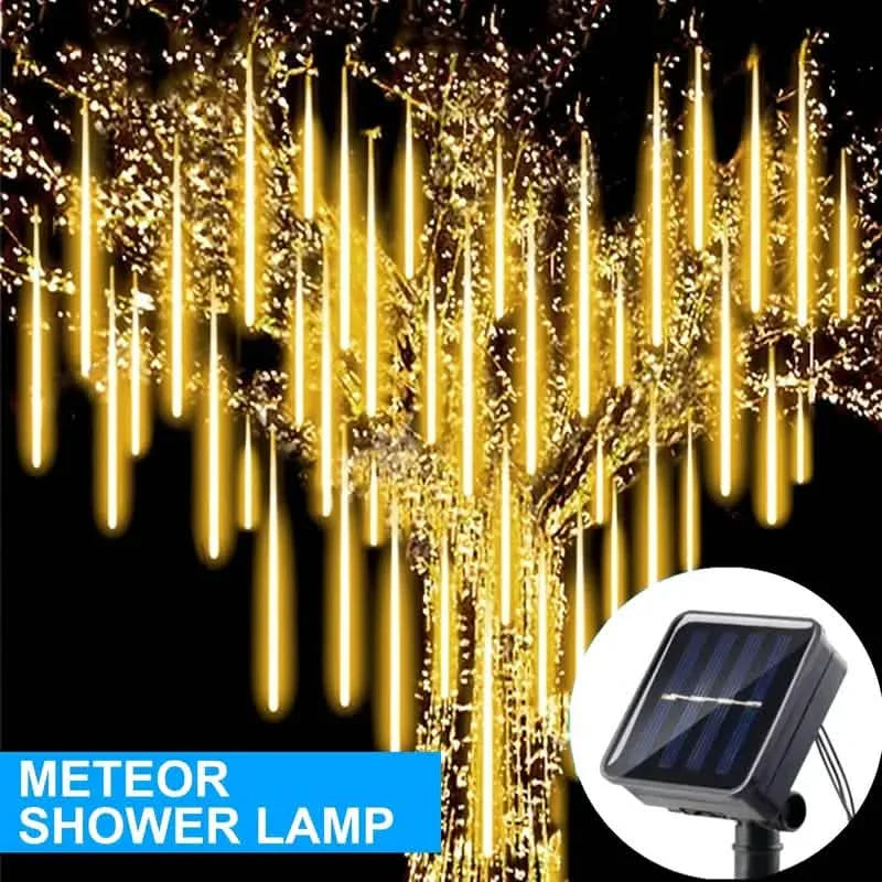 Outdoor Solar Meteor Christmas String Lights