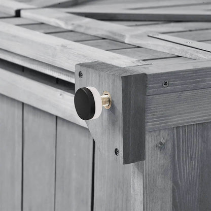 Outdoor Wood Tilt Storage Shed Tool Organizer with Waterproof Asphalt Roof