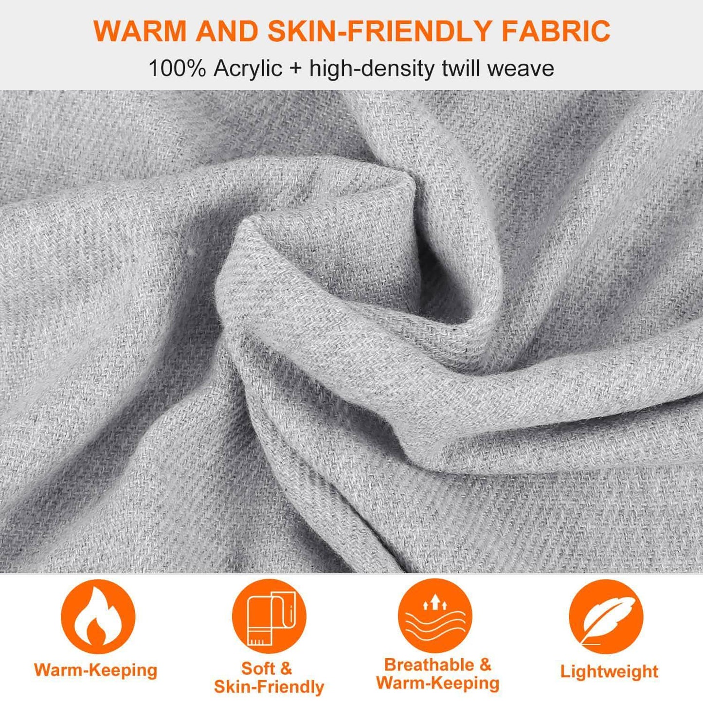 Oversize Cashmere Wool Shawl Wrap Blanket