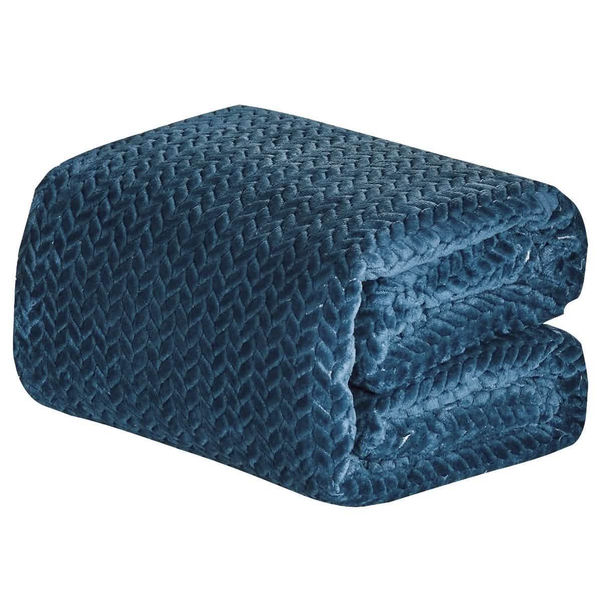 Oversized  Chevron Braided Throw Blanket