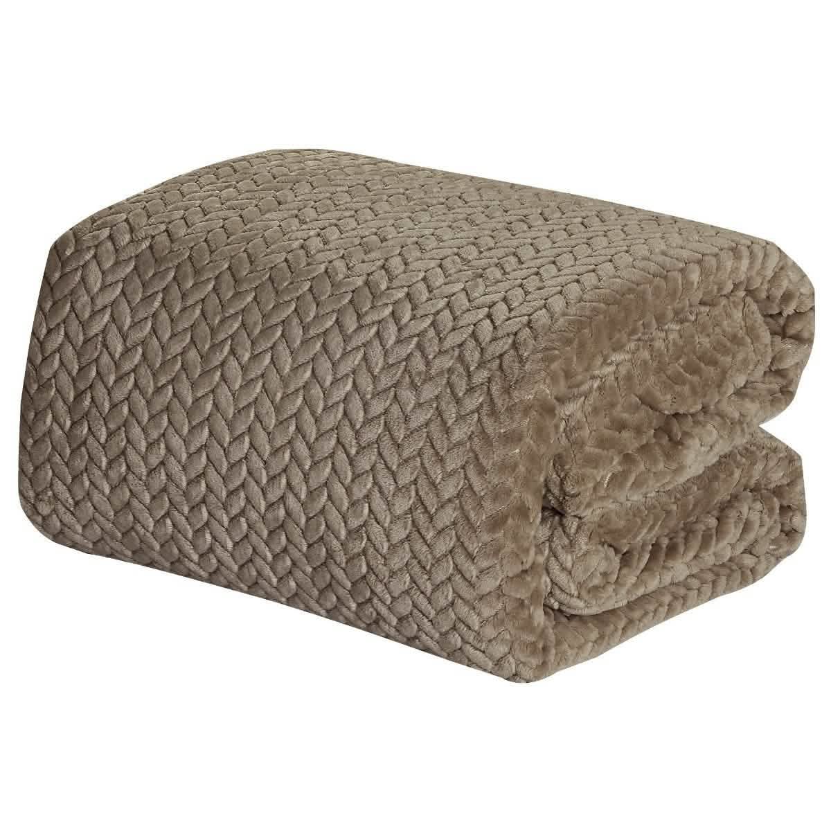 Oversized  Chevron Braided Throw Blanket
